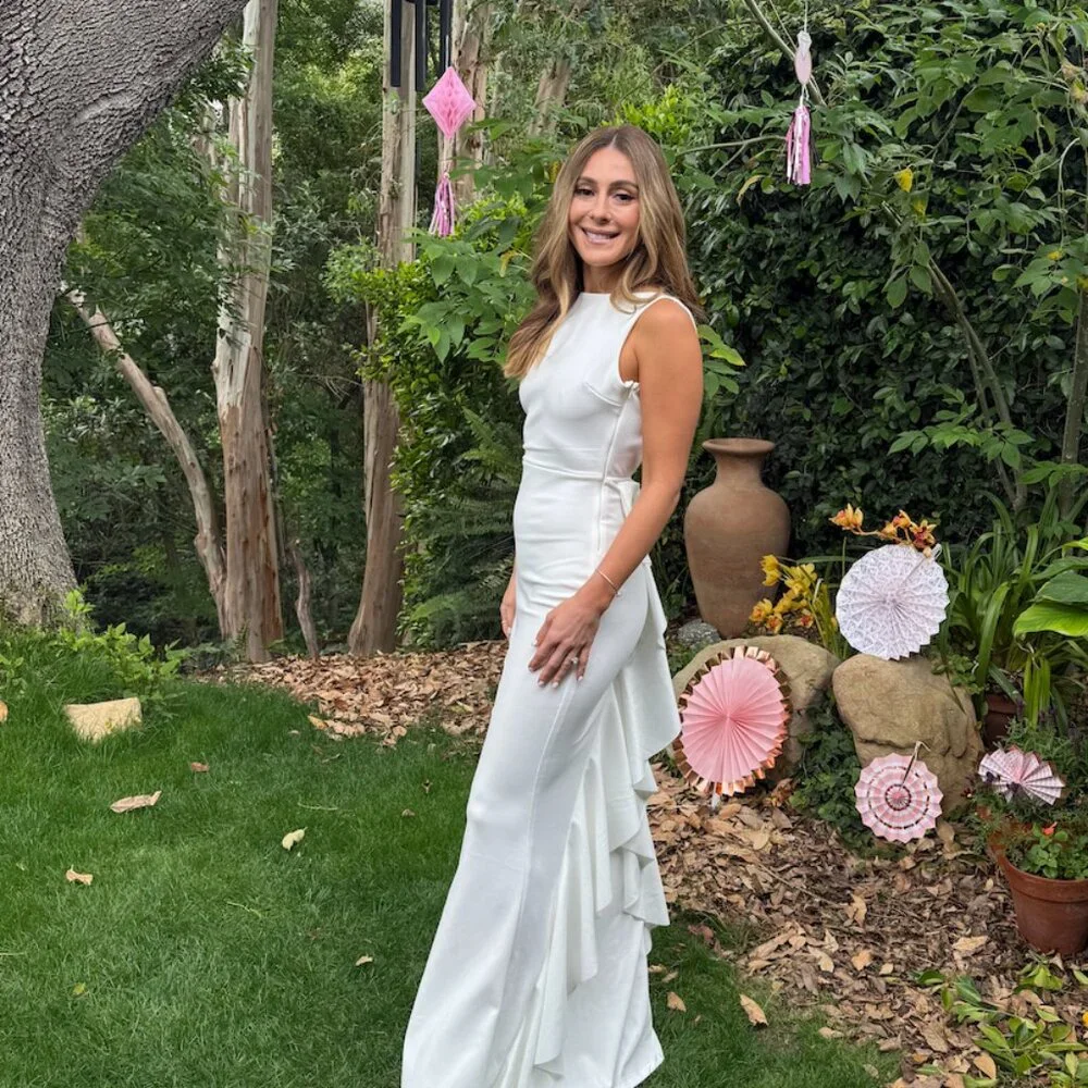 Lulu's White Ruffle-Back Maxi Dress - Picture 3 of 5